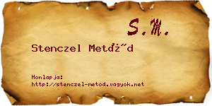 Stenczel Metód névjegykártya